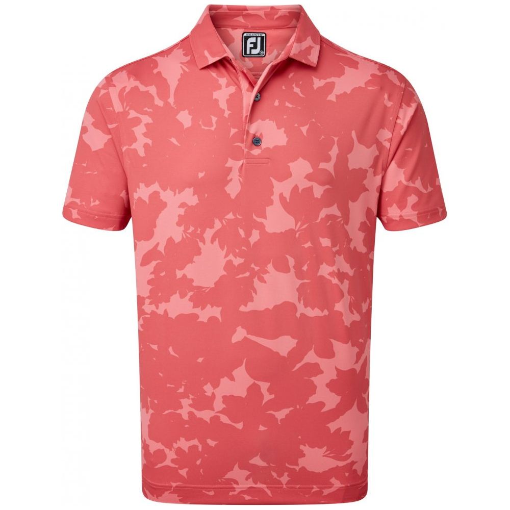 FootJoy Pique Camo Floral Print, Cape Red