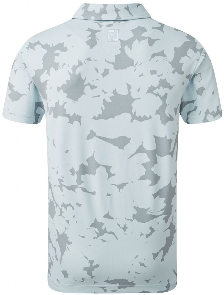 FootJoy Pique CamoFloral Print, Ice Blue