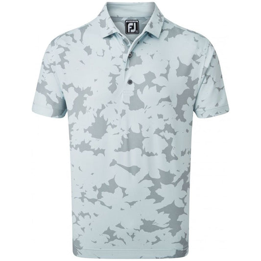 FootJoy Pique CamoFloral Print, Ice Blue