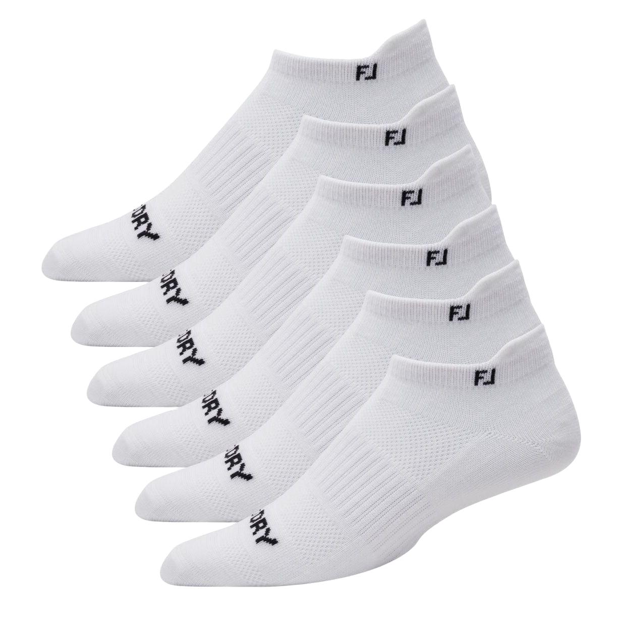 FootJoy Pro Dry Lightweight Roll Tab, 3 páry, bílé dámské ponožky na golf