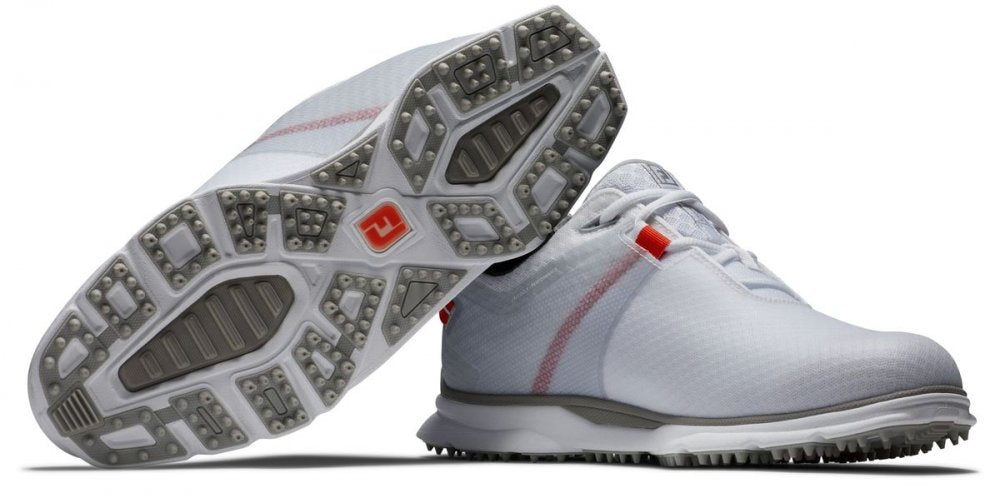 FootJoy Pro SL Sport, White, Grey, Orange, bez spikové