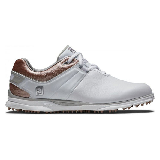 FootJoy Pro SL, White, Rose, Gold, golfové boty pro ženy