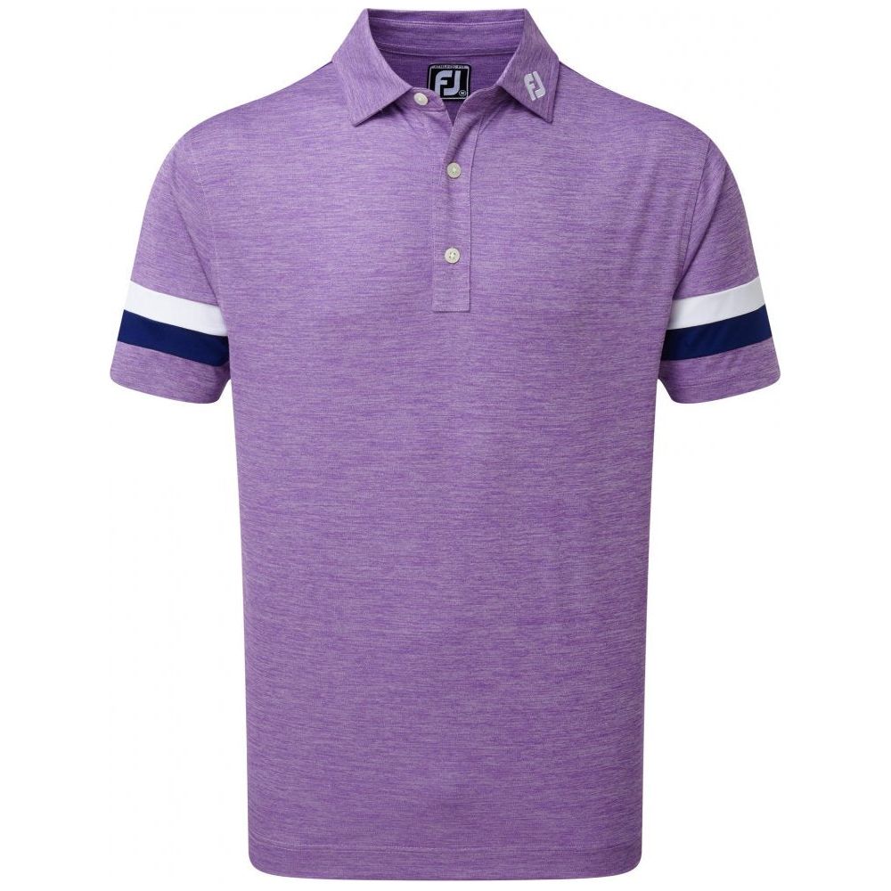 FootJoy Smooth Pique Spacedye, Purple, Deep Blu, White