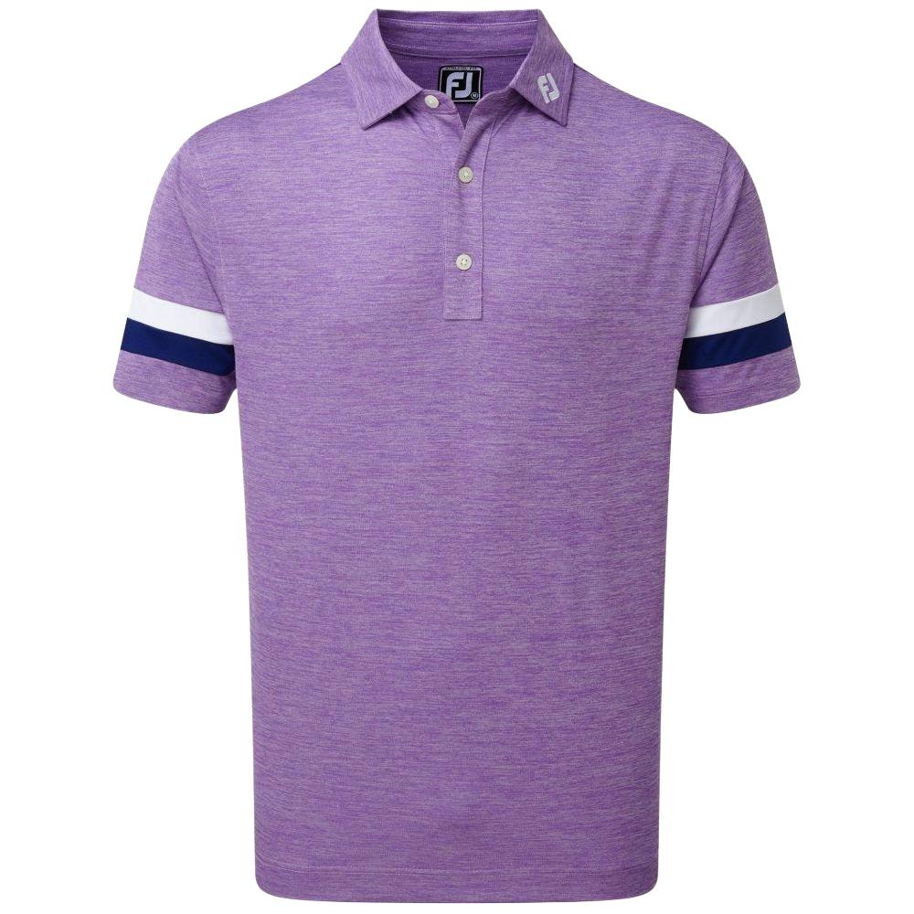 FootJoy Smooth Pique Spacedye, Purple, Deep Blu, White