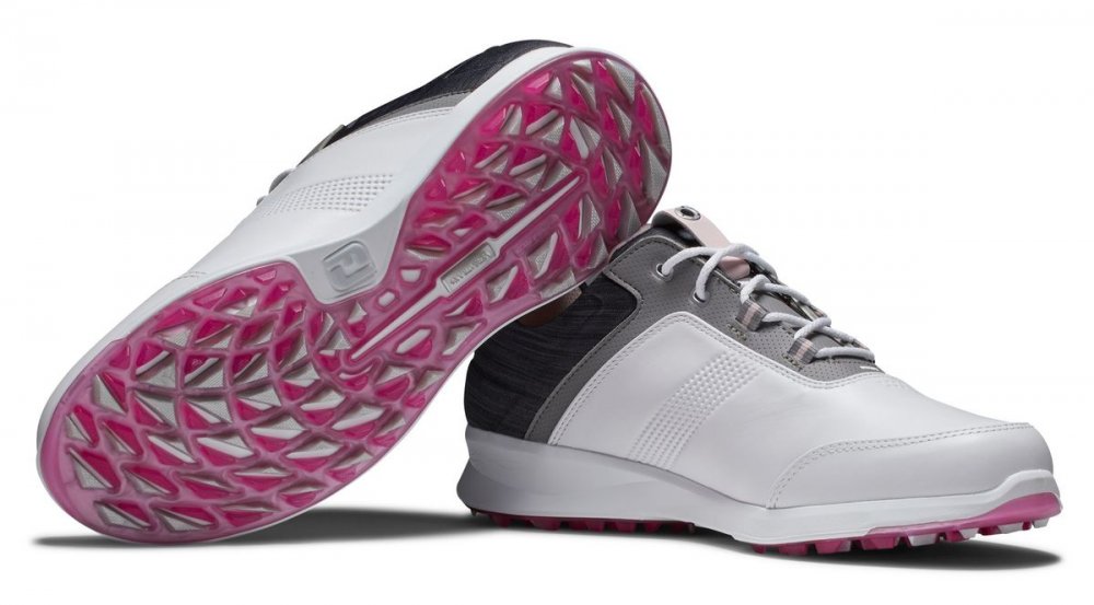 FootJoy Stratos, White, Black, Pink, bez spikové