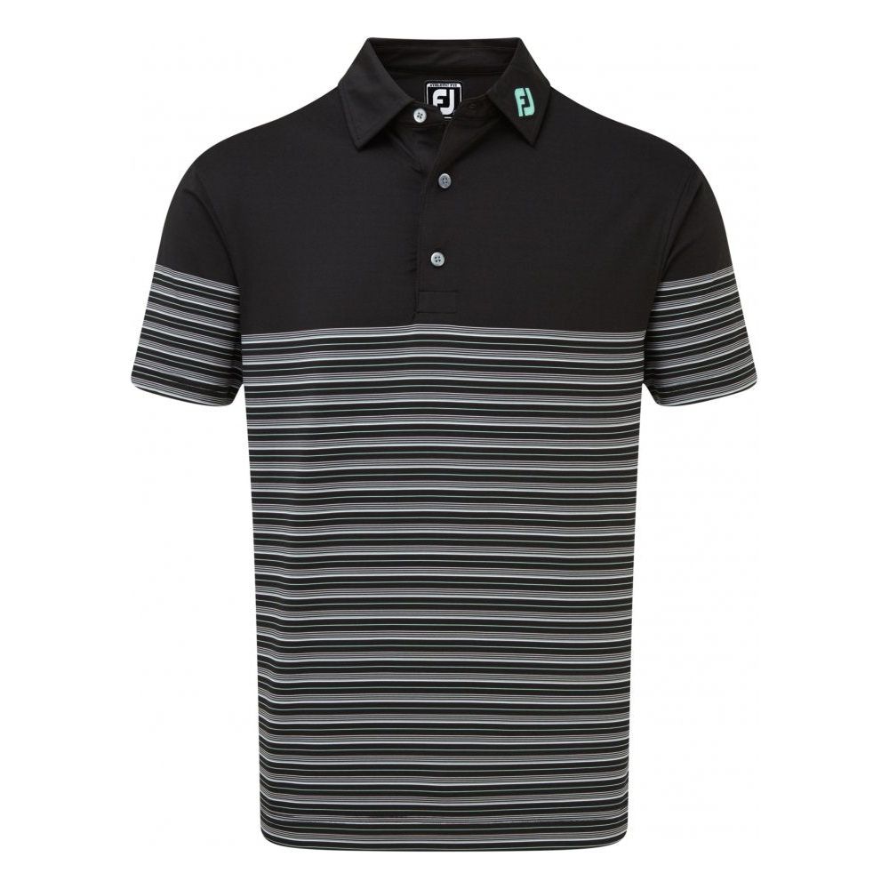 FootJoy Stretch Lisle Multi Pinstripe, Black