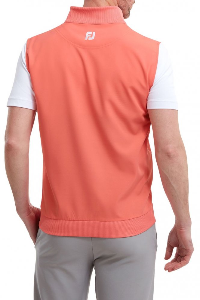FootJoy Stretch Woven Vest, Coral, golfová vesta pro muže