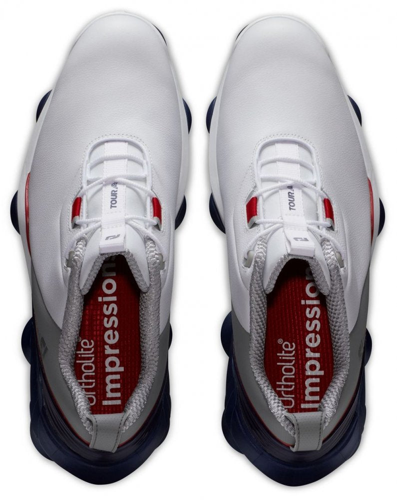 FootJoy Tour Alpha, White, Navy, Grey, se spiky