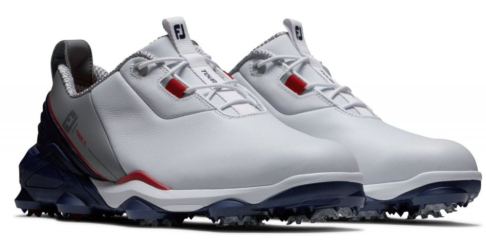 FootJoy Tour Alpha, White, Navy, Grey, se spiky