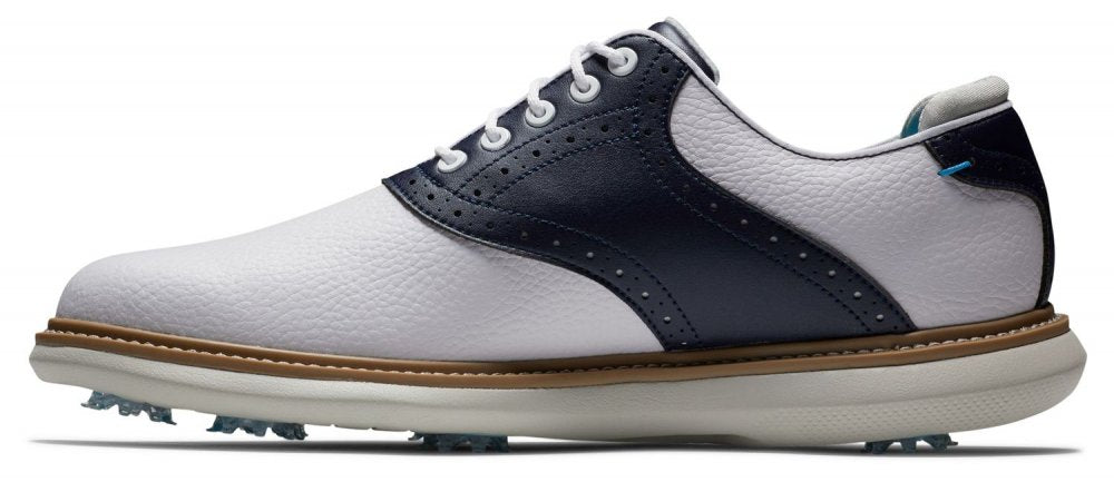 FootJoy Traditions, White, Navy, se spiky