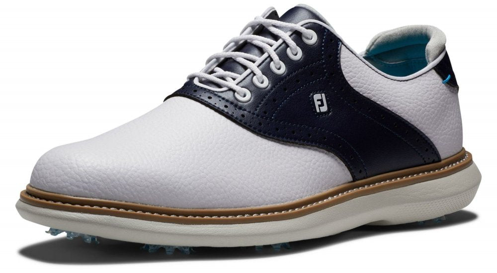 FootJoy Traditions, White, Navy, se spiky