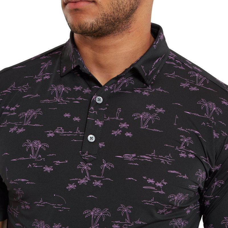 FootJoy Tropic Golf Print, Black, Orchid