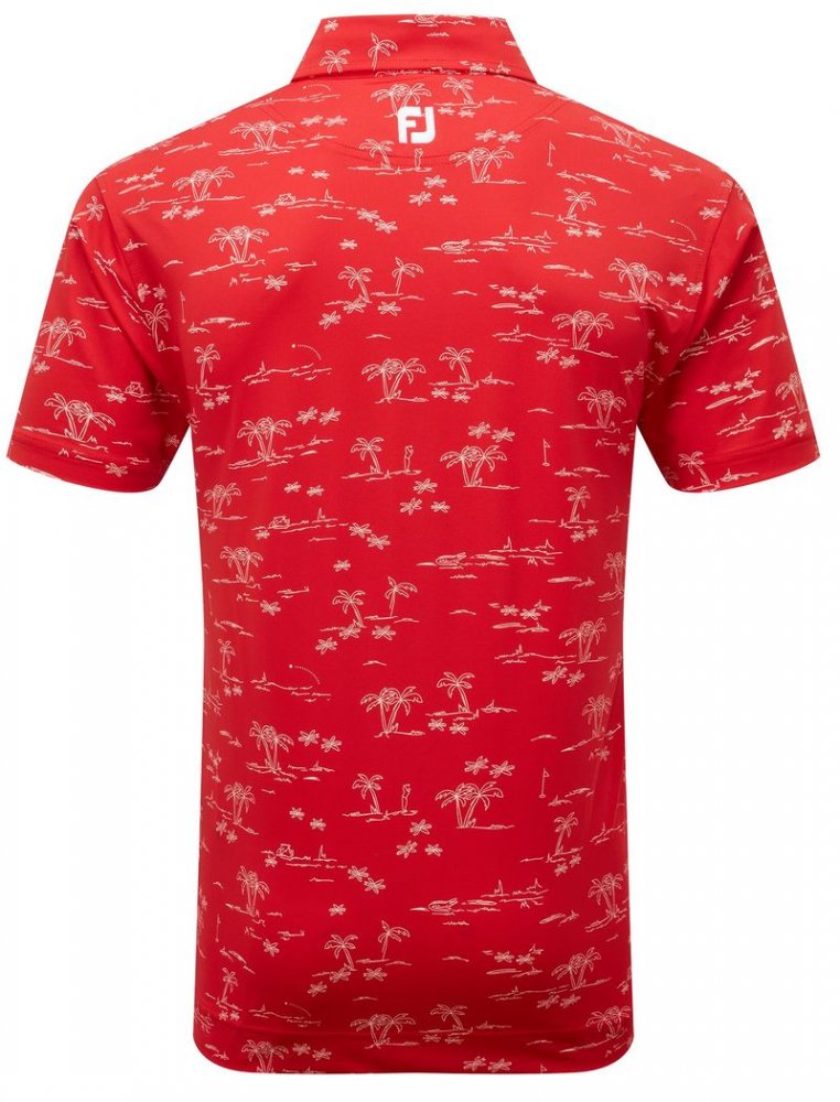 FootJoy Tropic Golf Print, Red, White