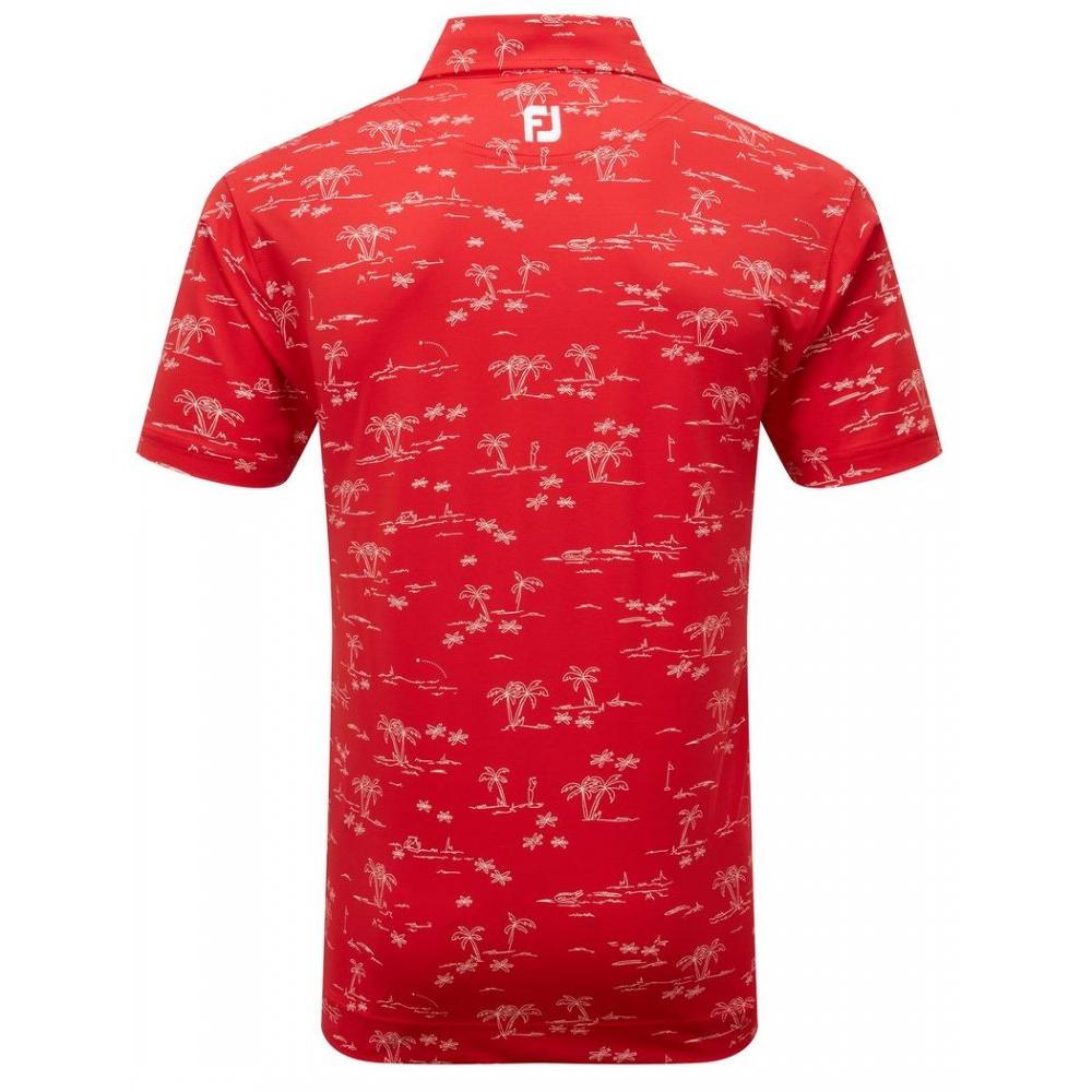 FootJoy Tropic Golf Print, Red, White