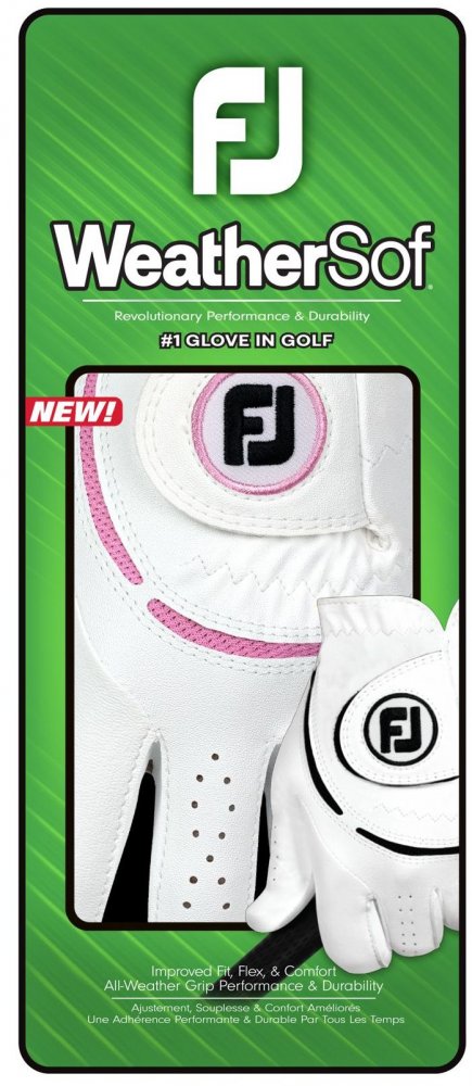 FootJoy WeatherSof, růžová, dámská golfová rukavice