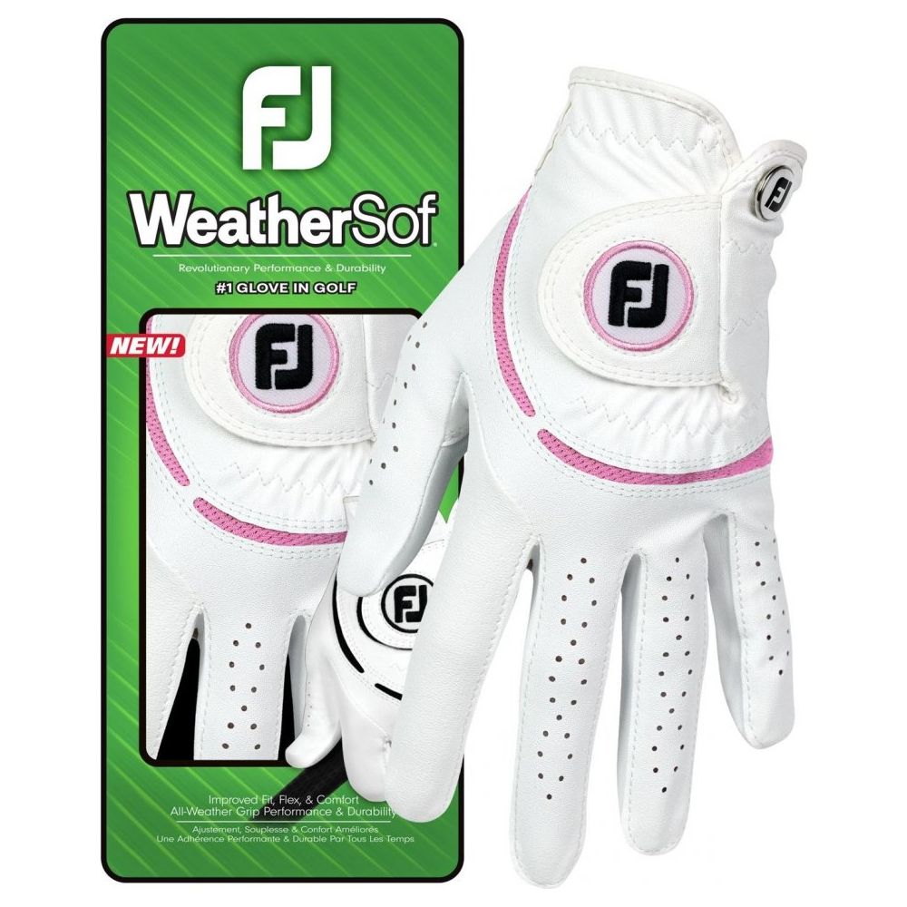 FootJoy WeatherSof, růžová, dámská golfová rukavice