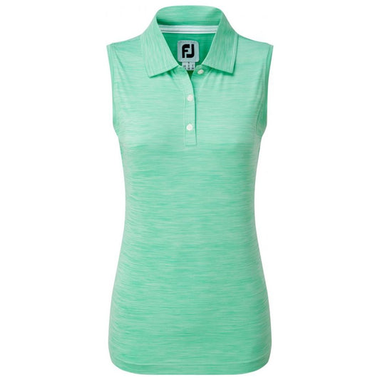 FootJoy Women's Lisle Sleeveless, Jade Stone Spacedye