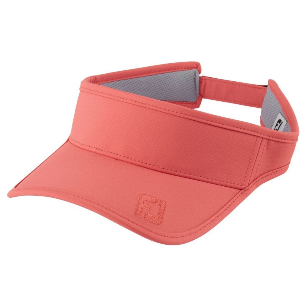 FootJoy Womens Visor, Bright Coral, golfový kšilt pro ženy