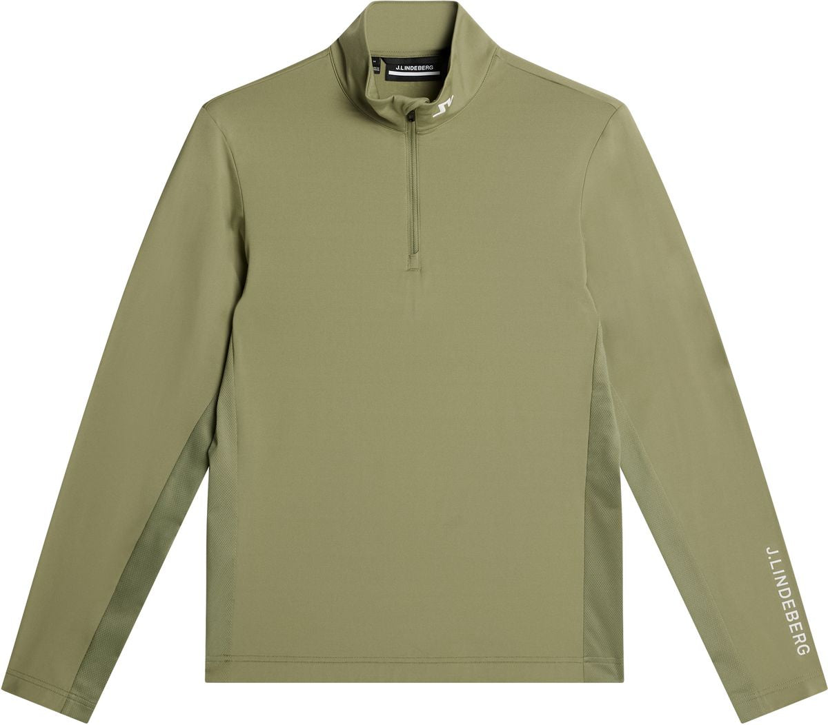 J.Lindeberg Tour Tech Mid Layer, Oil Green, pánská golfová mikina