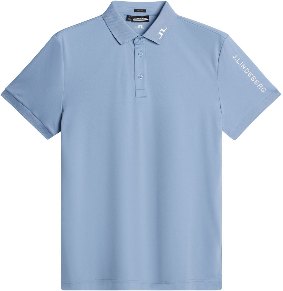 J.Lindeberg Tour Tech Slim Fit Polo, Rain Washed, pánské golfové tričko