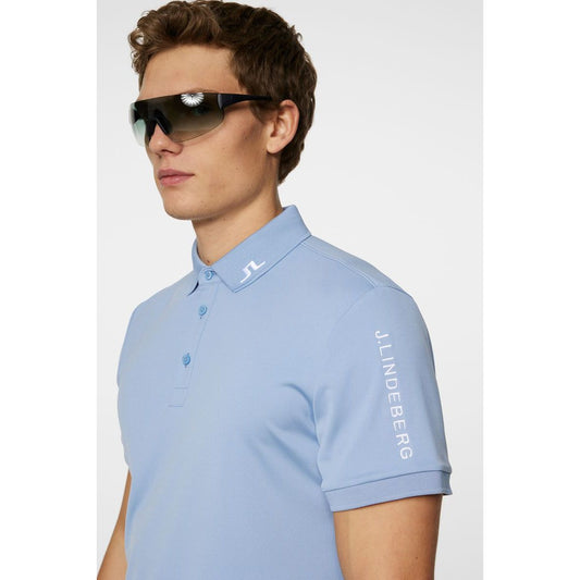 J.Lindeberg Tour Tech Slim Fit Polo, Rain Washed, pánské golfové tričko