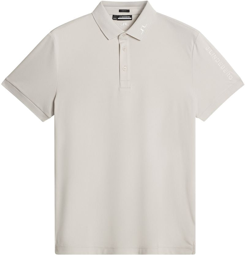 J.Lindeberg Tour Tech Slim Fit Polo, Moonbeam, L, pánské golfové tričko