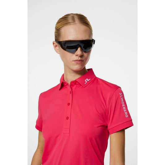J.Lindeberg Tour Tech Polo, Azalea, dámské golfové tričko