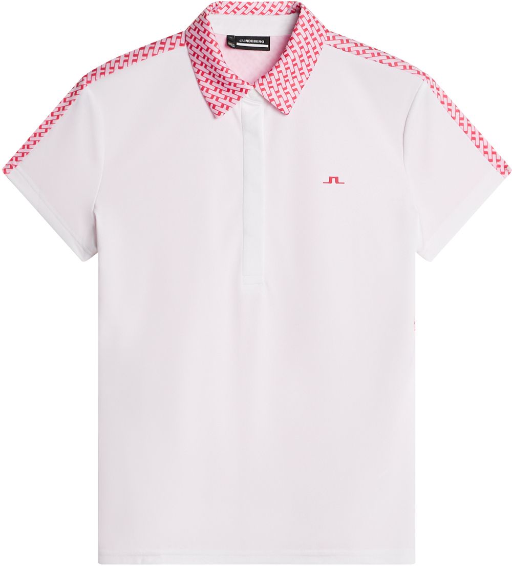 J.Lindeberg Cara Polo, White, dámské golfové tričko