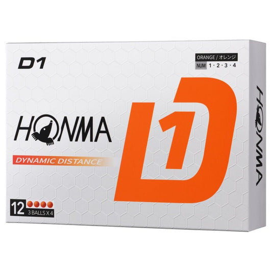 Honma D1 2024, oranžové golfové míčky