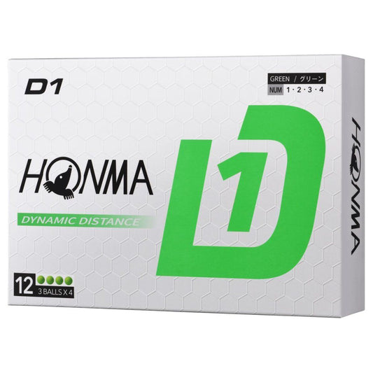 Honma D1 2024, zelené golfové míčky