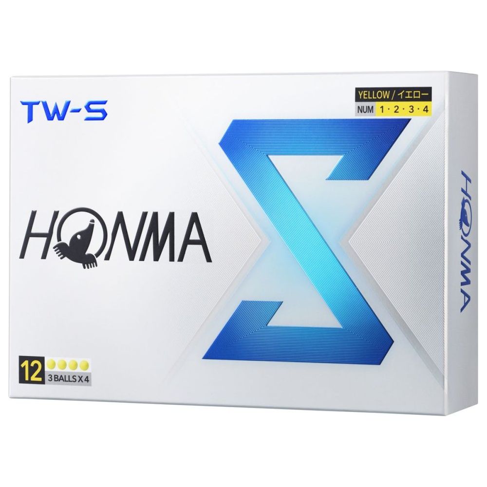 Honma TW-S 2024, žluté golfové míčky
