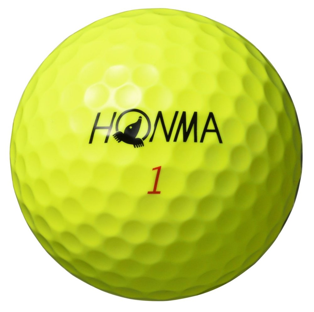 Honma TW-X 2024, žluté golfové míčky
