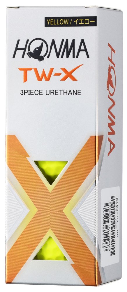Honma TW-X 2024, žluté golfové míčky