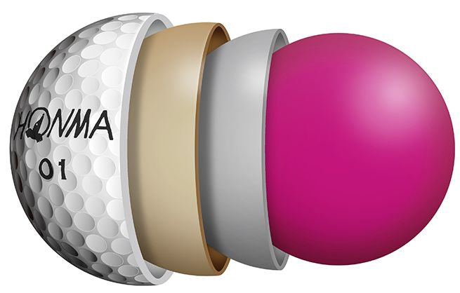 Honma X4, bílé golfové míčky