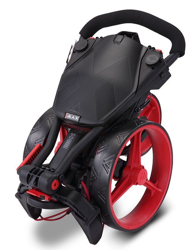 BigMax IQ2, Phantom Black, Red, ruční golfový vozík