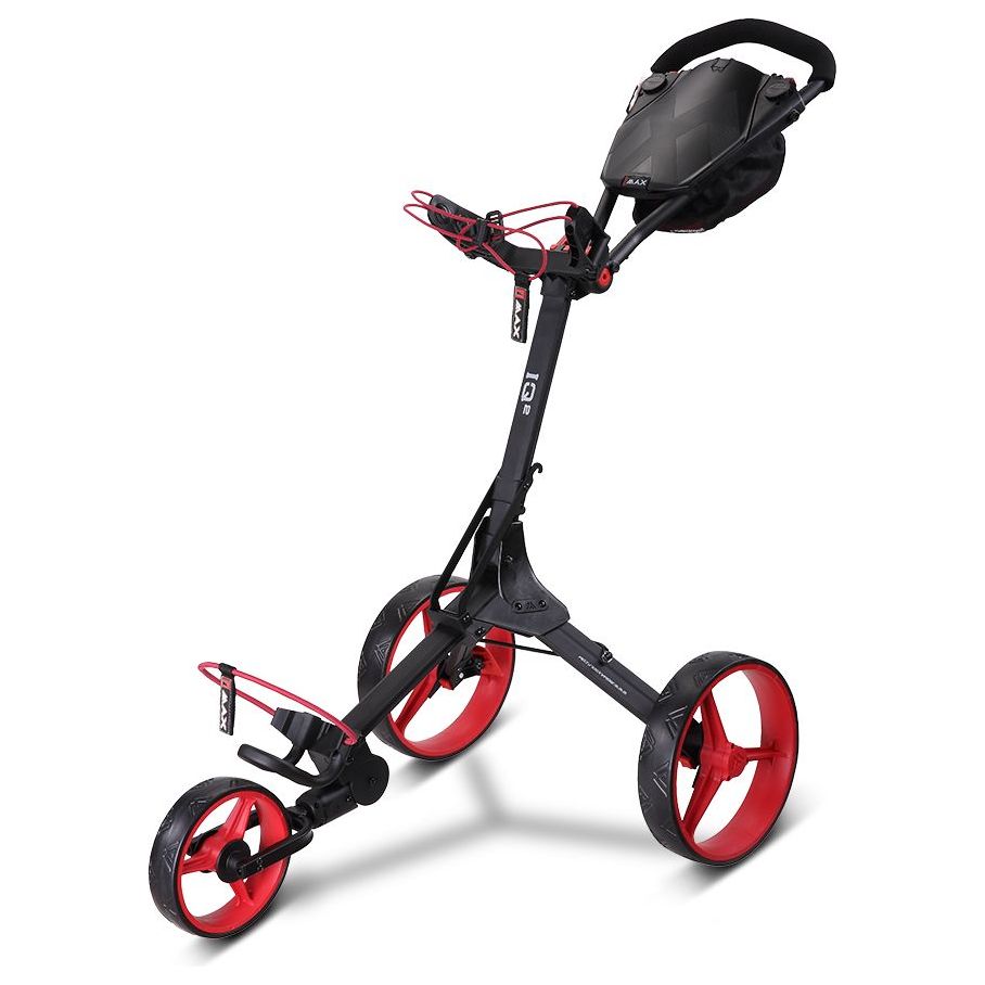 BigMax IQ2, Phantom Black, Red, ruční golfový vozík