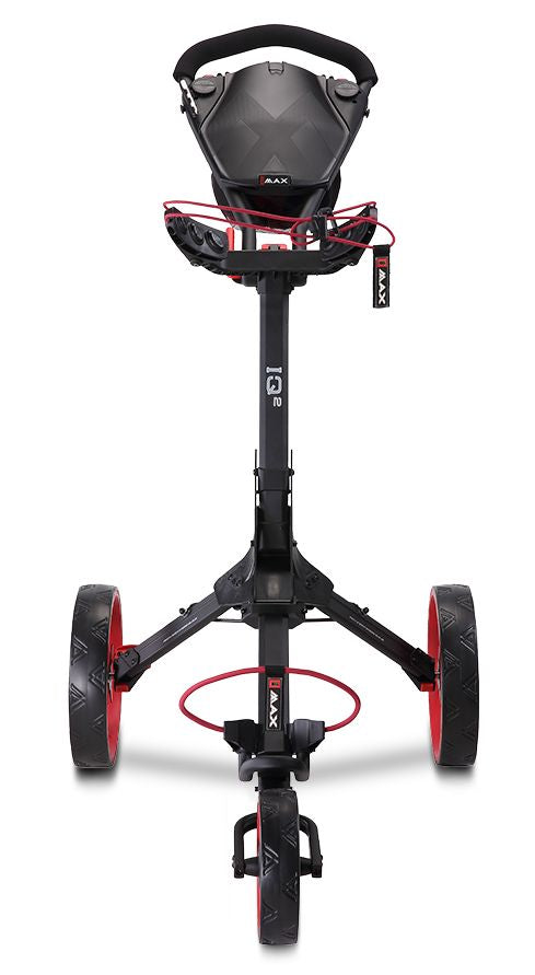 BigMax IQ2, Phantom Black, Red, ruční golfový vozík