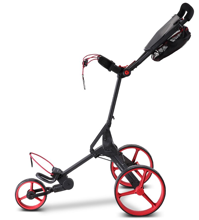BigMax IQ2, Phantom Black, Red, ruční golfový vozík