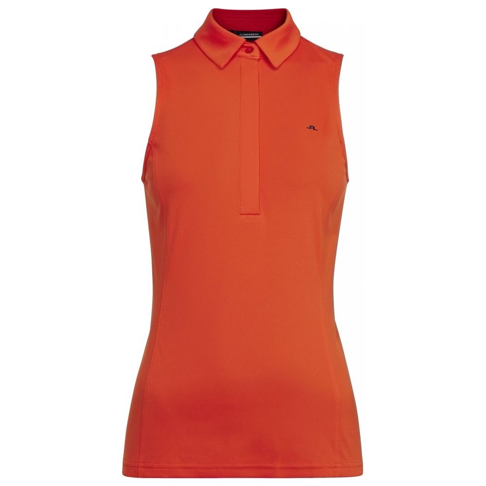 J.Lindeberg Dena Sleeveless Golf Top, Tangerine Tango