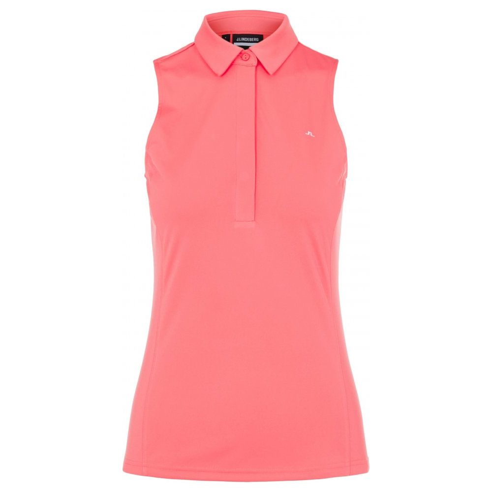 J.Lindeberg Dena Sleeveless Golf Top, Tropical Coral