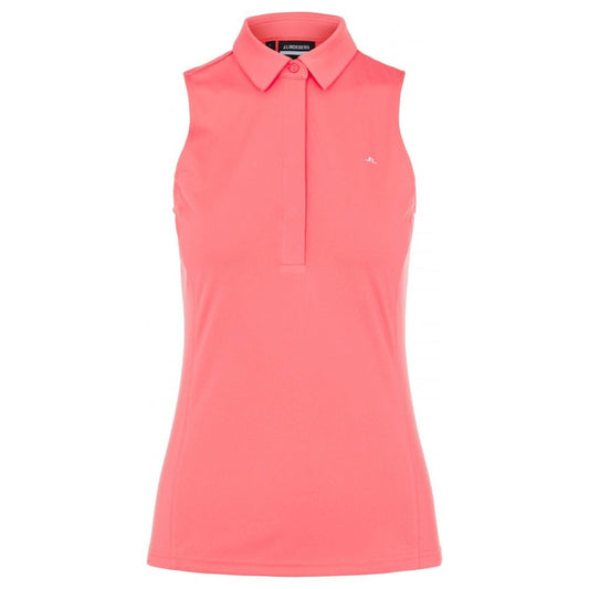 J.Lindeberg Dena Sleeveless Golf Top, Tropical Coral