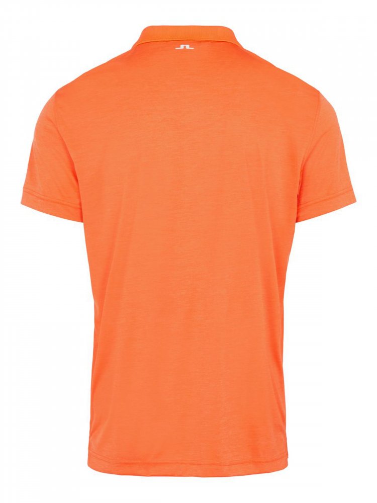 J.Lindeberg Flinn Regular Fit Golf Polo, Lava Orange