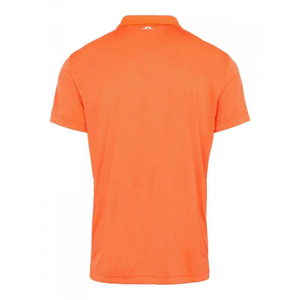 J.Lindeberg Flinn Regular Fit Golf Polo, Lava Orange