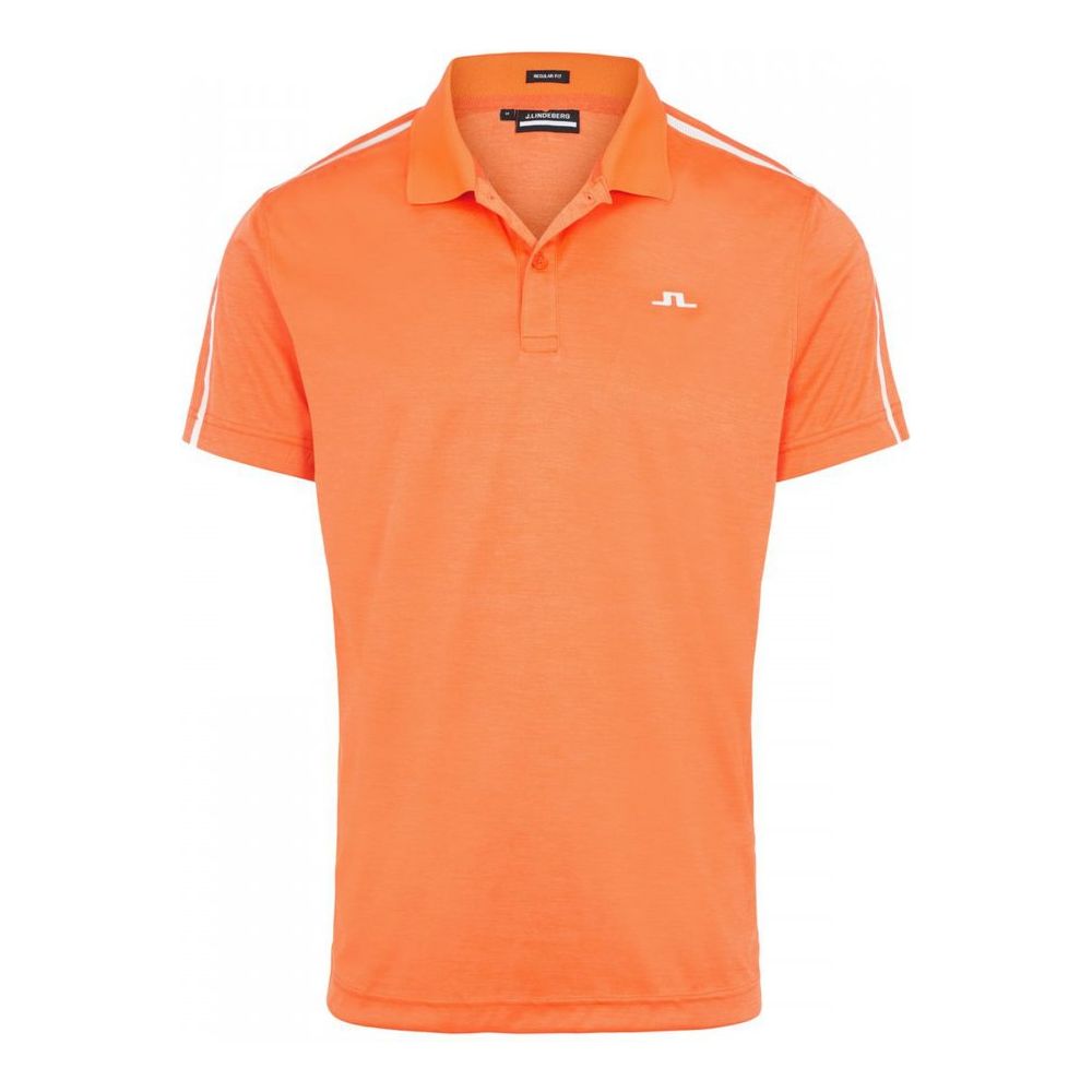J.Lindeberg Flinn Regular Fit Golf Polo, Lava Orange