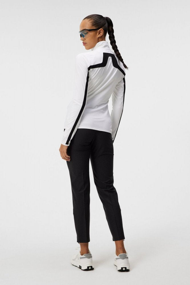 J.Lindeberg Janice Mid Layer, White, dámská golfová mikina