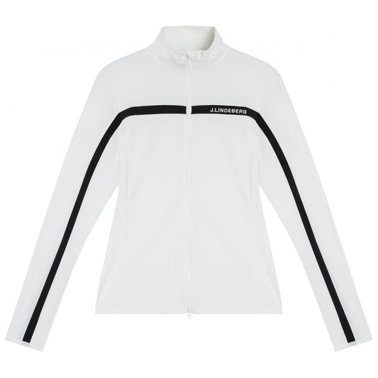 J.Lindeberg Janice Mid Layer, White, dámská golfová mikina