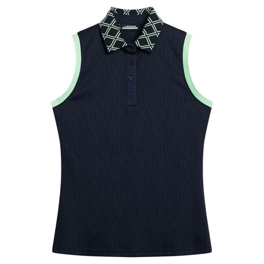 J.Lindeberg Lila Sleeveless Top, JL Navy, dámské golfové tričko