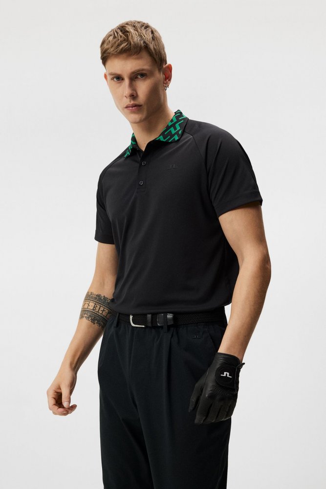 J.Lindeberg Rui Regular Fit Polo Black