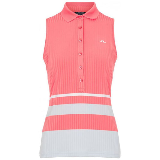 J.Lindeberg Tess Sleveeless Golf Top, Tropical Coral