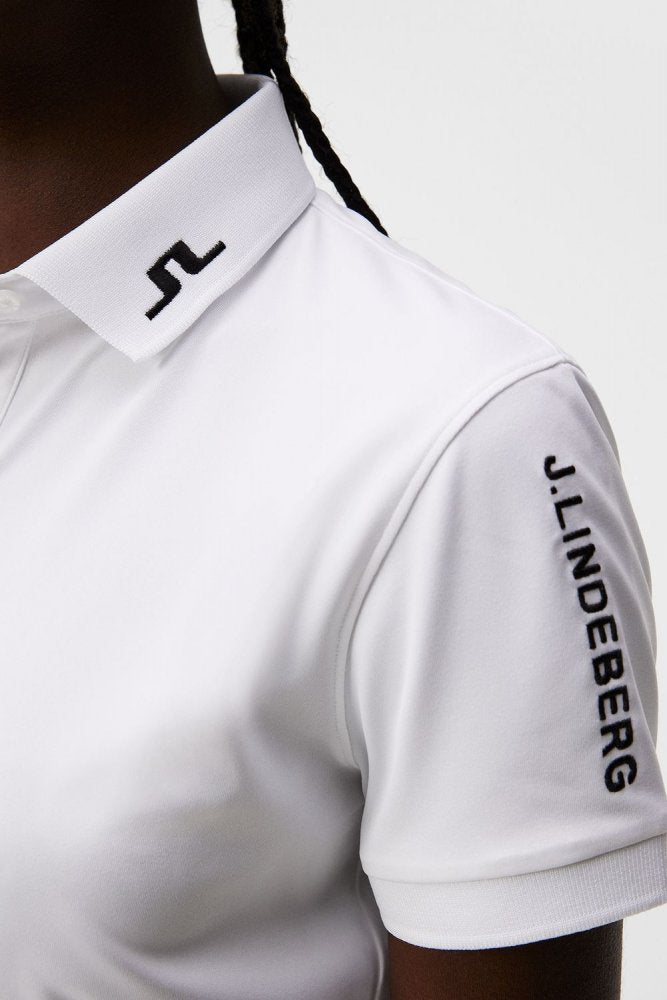 J.Lindeberg Tour Tech Polo, Bílé, dámské golfové tričko